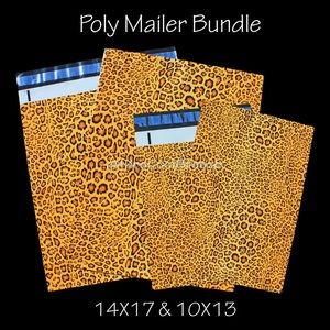 50 - 14X17 & 10X13 Leopard Poly Mailer Bundle